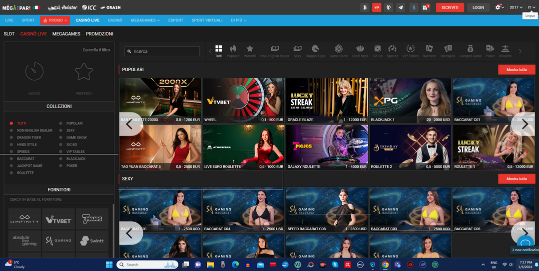 Megapari Live Casino